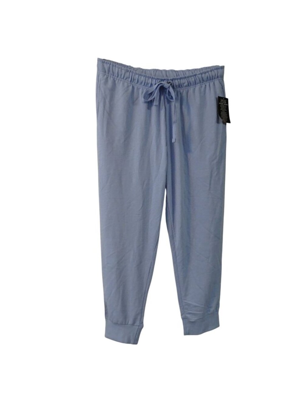 Ellos French Terry Women Blue Lounge Jogger Pants Sweats Size L 18 20 Pockets